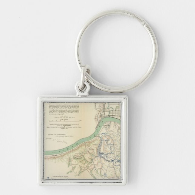 Cincinnati, Covington, Newport Keychain (Front)