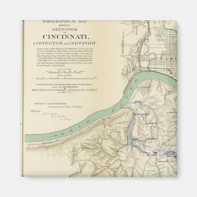 Cincinnati, Covington, Newport Magnet (Front)
