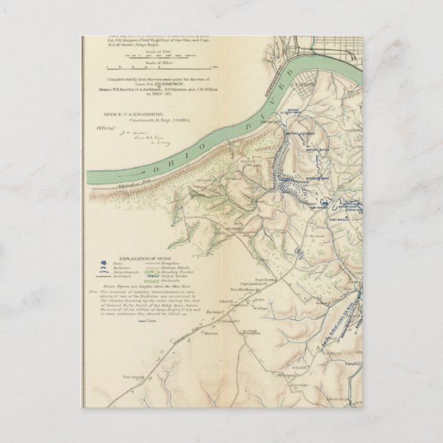 Cincinnati, Covington, Newport Postcard (Front)