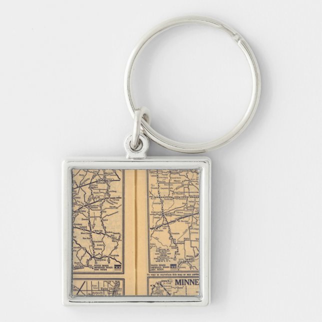 Cincinnati, Detroit, Indianapolis Keychain (Front)