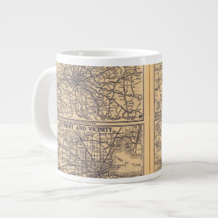 Cincinnati, Detroit, Indianapolis Large Coffee Mug