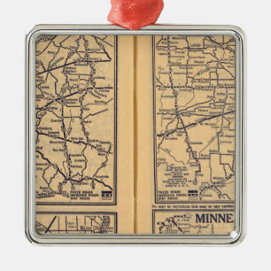 Cincinnati, Detroit, Indianapolis Metal Ornament