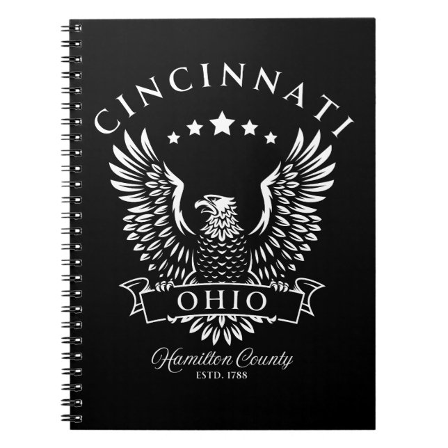 Cincinnati Hamilton County Ohio Vintage Eagle Notebook (Front)