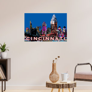 Cincinnati in graffiti poster
