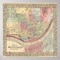 Cincinnati Map by Mitchell