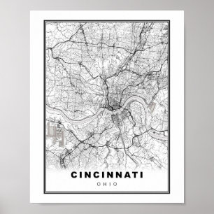 Cincinnati Map Poster