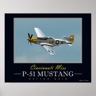 Cincinnati Miss P-51 Mustang Poster