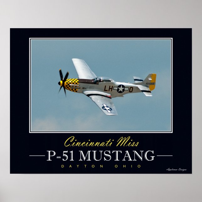 Cincinnati Miss P-51 Mustang Poster (Devant)