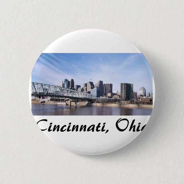 Cincinnati Ohio 2 Inch Round Button (Front)