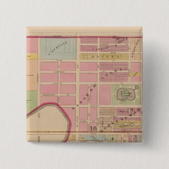 Cincinnati, Ohio 2 Inch Square Button (Front)