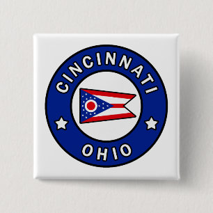 Cincinnati Ohio 2 Inch Square Button