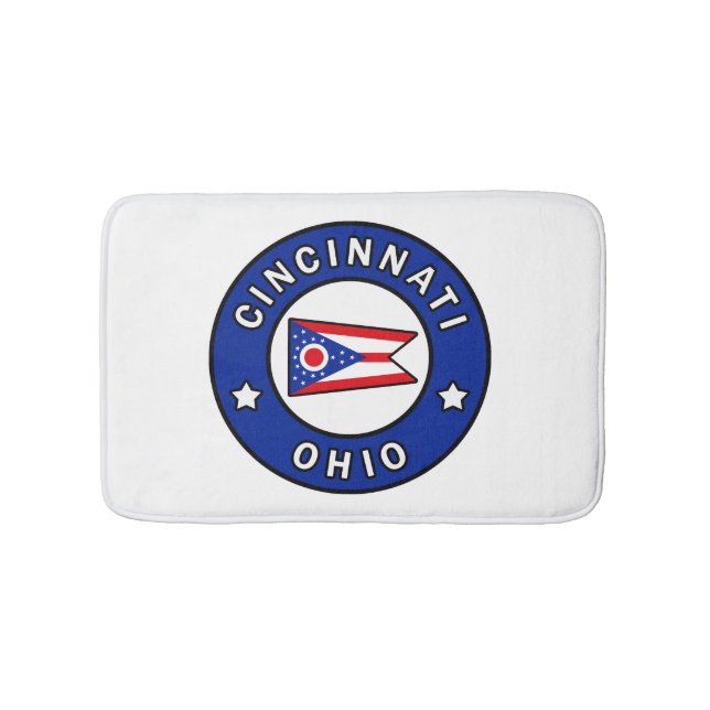 Cincinnati Ohio Bath Mat (Front)