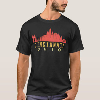 Cincinnati Ohio Downtown City yline 70S 80S funny T-Shirt
