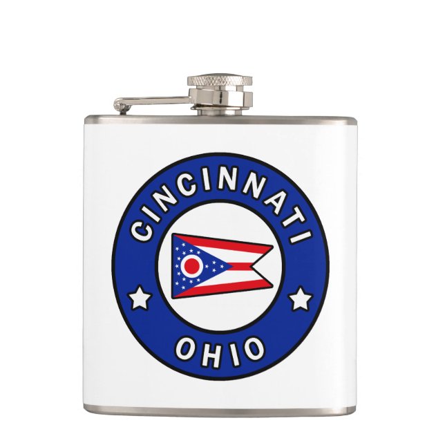 Cincinnati Ohio Hip Flask (Front)