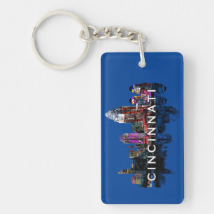 Cincinnati Ohio in graffiti  Keychain