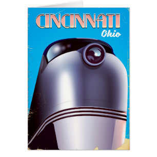 Cincinnati, Ohio Locomotive travel poster.