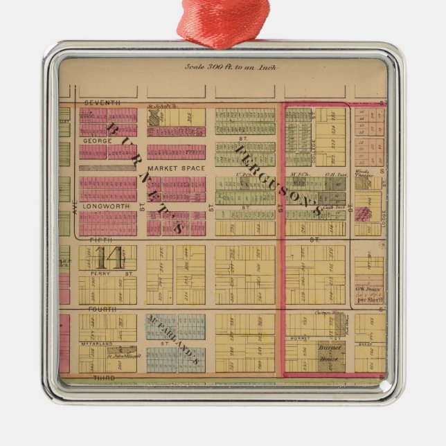 Cincinnati, Ohio Metal Ornament (Front)