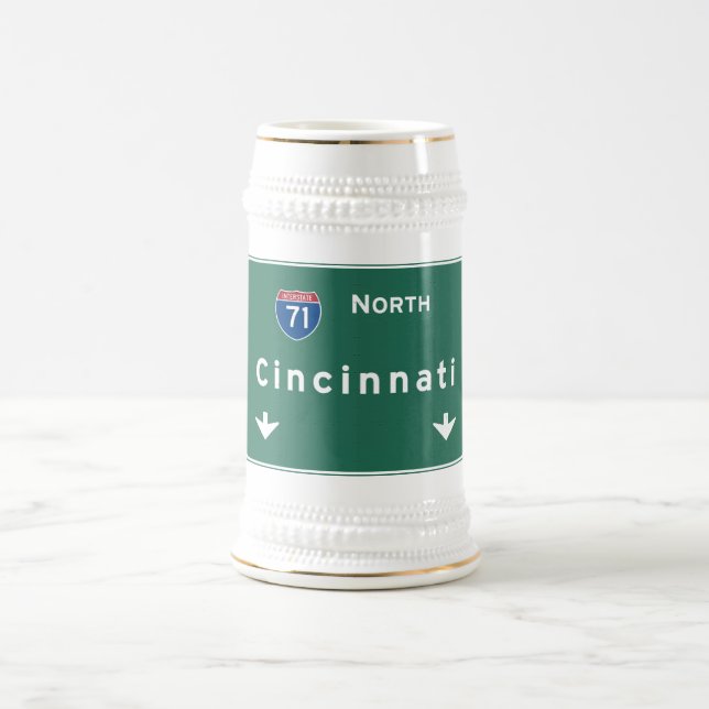 Cincinnati Ohio oh Interstate Highway Freeway : Beer Stein (Center)