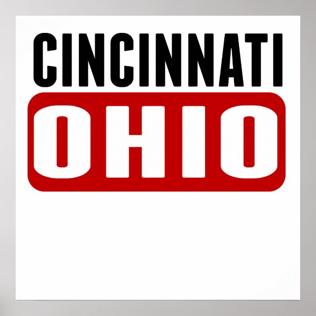 Cincinnati Ohio Poster (Front)
