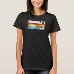 Cincinnati Ohio Pride Rainbow Flag Gay Pride Merch T-Shirt
