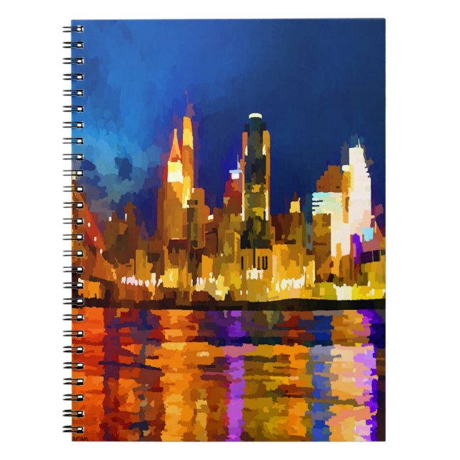 Cincinnati Ohio Skyline at Night Notebook (Front)