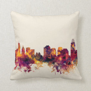 Cincinnati Ohio Skyline Throw Pillow