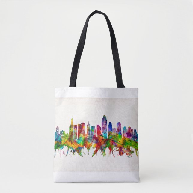 Cincinnati Ohio Skyline Tote Bag (Front)