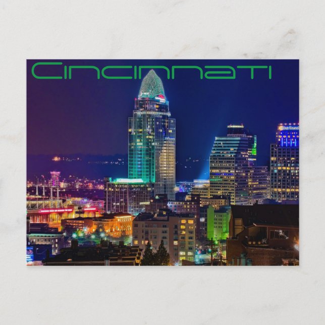 Cincinnati, Ohio, The Queen City Postcard (Front)