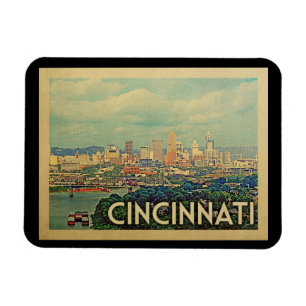 Cincinnati Ohio Vintage Travel Magnet