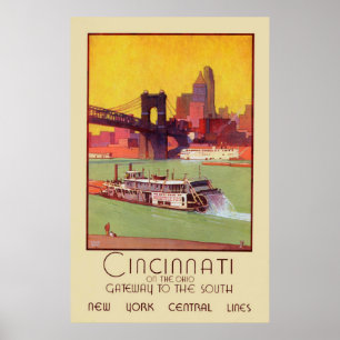 Cincinnati on the Ohio Gateway to the South Poster