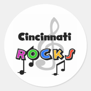 Cincinnati Rocks Classic Round Sticker