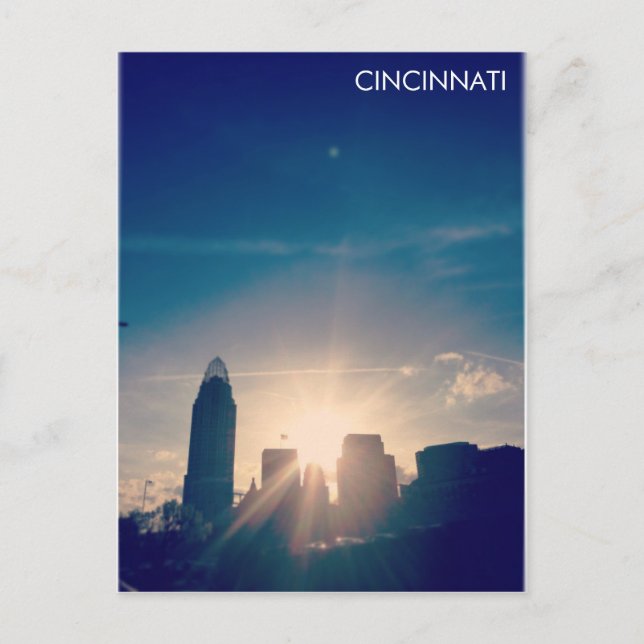 Cincinnati Skyline V1 Postcard (Front)