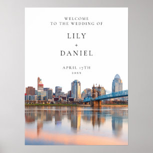 Cincinnati Skyline Wedding Welcome Sign