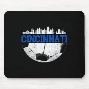 Cincinnati Soccer Distressed Cincy nati  Mouse Pad