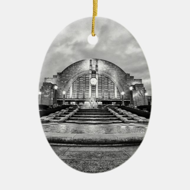 Cincinnati Union Terminal Ceramic Ornament (Front)