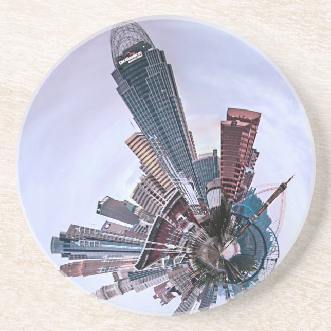 Cincinnati with a Spin! Coaster (Front)