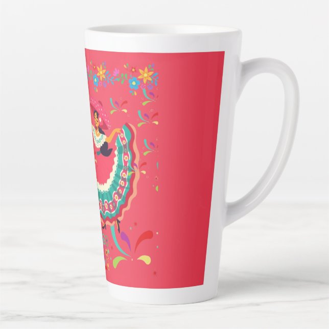 Cinco colorwave bright red latte mug (Right)
