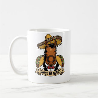 Cinco de Derby Horse Taco Sombrero Vintage Design Coffee Mug