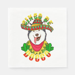 Cinco De Doggo Funny Alaskan Malamute Dog For Napkin