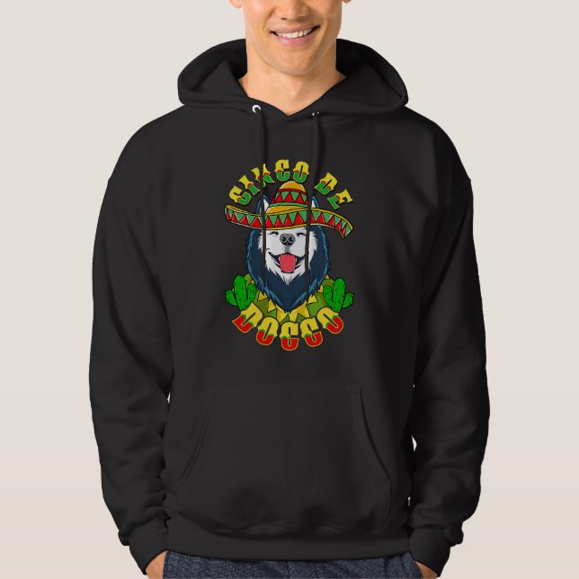 Cinco de Doggo Funny Siberian Husky Dog for Cinco  Hoodie (Front)