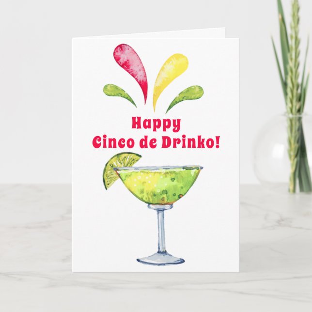 Cinco de Drinko |Cinco de Mayo Margarita Card (Front)