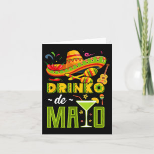 Cinco De Drinko Fiesta Mexican Cinco De Mayo Party Card