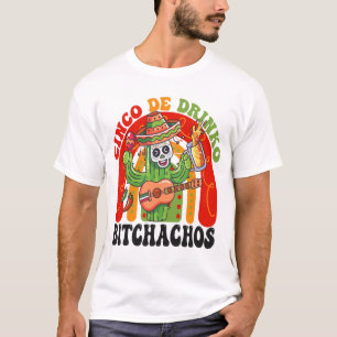 Cinco De Drinko Funny Cindo De Mayo Rainbow Cactus T-Shirt