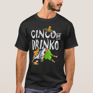 Cinco De Drinko Mexican Sombrero Moustache Mexico  T-Shirt