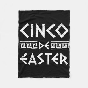 Cinco De Easter Funny Cinco De Mayo Orthodox Greek Fleece Blanket