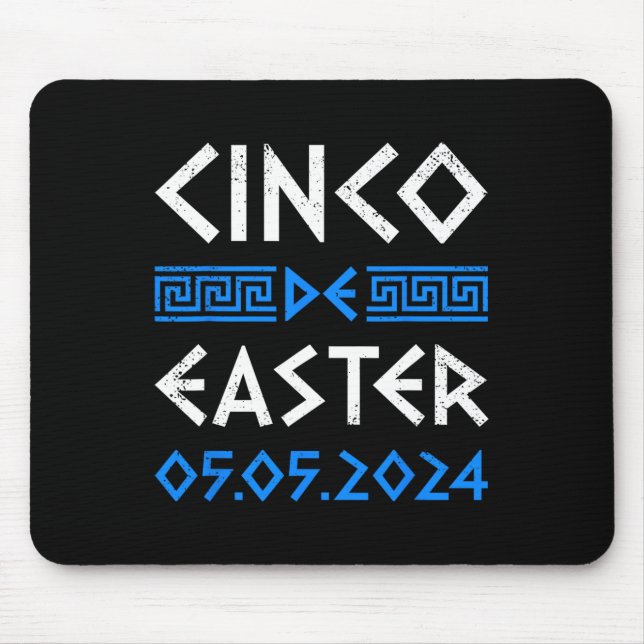 Cinco De Easter Funny Cinco De Mayo Orthodox Greek Mouse Pad (Front)