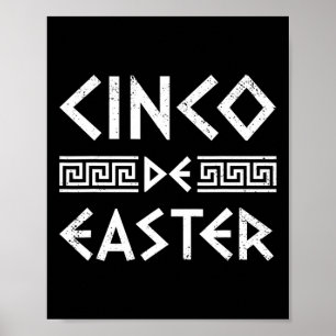 Cinco De Easter Funny Cinco De Mayo Orthodox Greek Poster