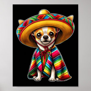Cinco De Mayo 2025 Chihuahua Dog Lover Sombrero Ta Poster