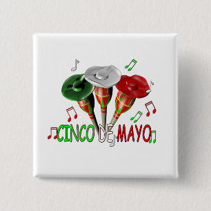 Cinco de Mayo 2 Inch Square Button