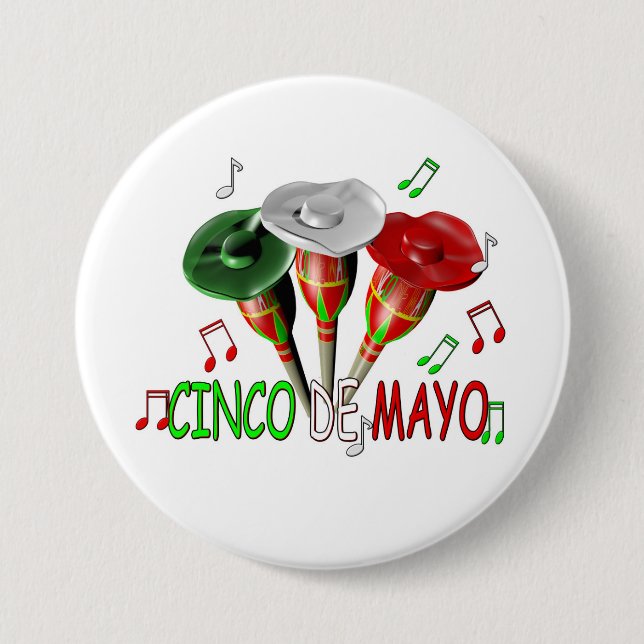 Cinco de Mayo 3 Inch Round Button (Front)